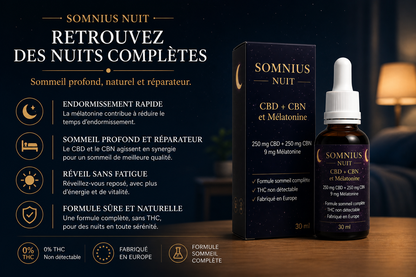 Somnius Nuit – CBD + CBN & Mélatonine